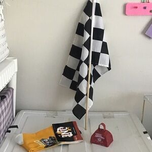 Race Flag ,promo socks, cowbell